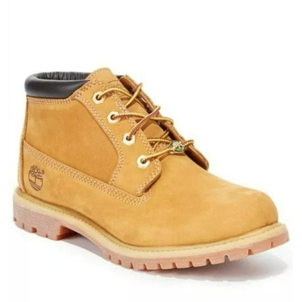 Timberland Nellie Lace Up Utility Waterproof Lug Sole Boots Wheat - Picture 1 of 8